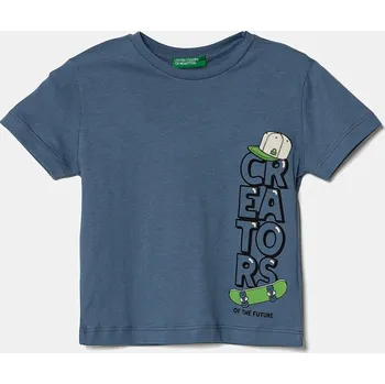 Oblečení a móda Dětské bavlněné tričko United Colors of Benetton 3I1XG10IJ.P.Seasonal modrá 55X, vel. 98