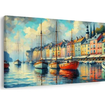 Obraz Dovido Obraz lodě v barevném přístavu