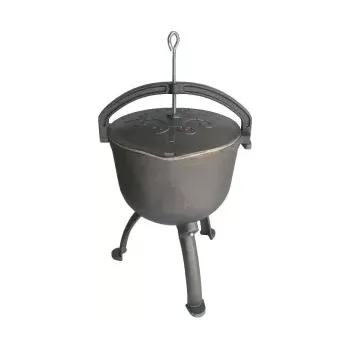 Outdoor vaření Myslivecký litinový kotlík 7 L