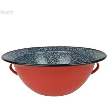Mísa na těsto 4 L/ 34 cm čvn/mramor (červená smaltovaná mísa na těsto 34 cm )