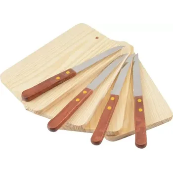 Kuchyňský mlýnek Prkénko snídanové s nožem 4 ks (snídaňové prkénko s nožem)