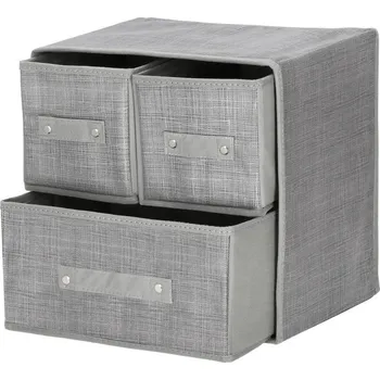 úložný prostor na hračky Úložný box se zásuvkami šedý SPRINGOS HA3031