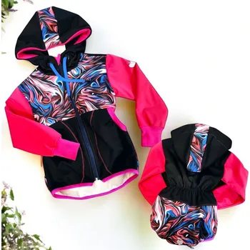 Dívčí bunda Holčičí soft bunda barevný sliz Holčičí bunda/kabátek