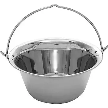 kotlíky Kotlík nerez lux 20 L 0,8 mm (silnostěnný nerezový kotlík LUX s nýtovaným uchem pro intenzivní použití u ohniště)