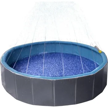 Hračka pro psa Flamingo Sprinkle Bazén pro psy šedá/modrá 160x30 cm