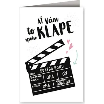 Nekupto Svatební přání Klapka