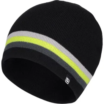 Čepice Chlapecká pletená čepice Lewro HAZAN 4/7 Černá, Šedá, Žlutá