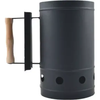 Grilovací rošt Startér grilu komínový černý (rychlý a efektivní startér pro každé grilování, umožňuje rychlé a rovnoměrné zapálení uhlí)