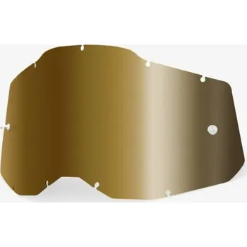 Motocyklové brýle Plexi Racecraft 2/Accuri 2/Strata 2, 100% - USA (zlaté chrom, Anti-fog)