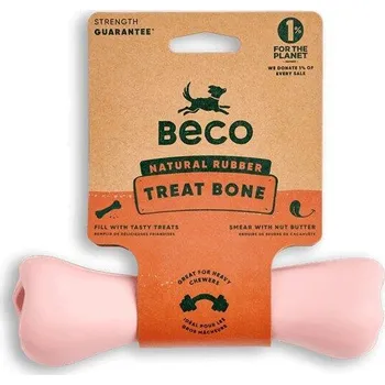 Hračka pro psa Beco Treat Bone Hračka pro psy růžová 17,5 cm