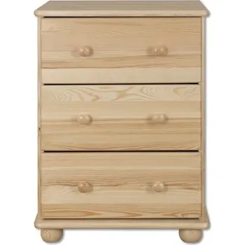 Komoda Max-i Komoda dřevěná KD 107 se 3 zásuvkami | MASIV BOROVICE Zvolte barvu:: moření dub