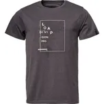 Pánské volnočasové tričko LOAP BOHOR S Tmavě šedá, Šedá, Černá
