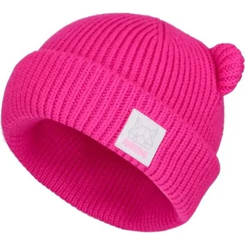 Pokrývka hlavy Dívčí pletená čepice Lewro NOKA 8/11 Růžová, Bílá