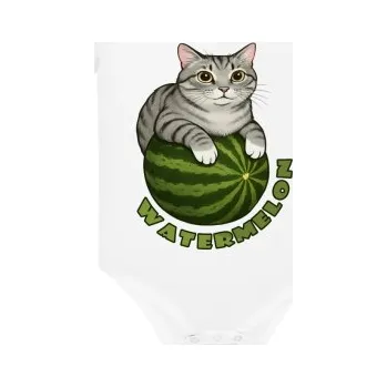 Žertovný předmět Watermelon - kočka na melounu - dětské body s potiskem- Tričkový.cz
