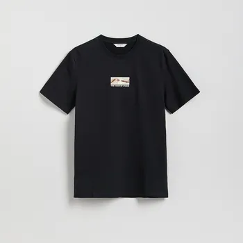 Pánské tričko Reserved - Tričko regular s potiskem - černý - 274FP-99X - 274FP-99X-L