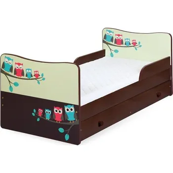 Dětská postýlka Klupś postýlka Timo Sovy 140X70 cm Ořech