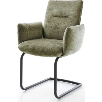 Jídelní židle Jídelní židle Jova-Flex s područkami žinylka olivová konzolová podnož