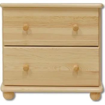 Komoda Max-i Komoda dřevěná KD 103 se 2 zásuvkami | MASIV BOROVICE Zvolte barvu:: moření ořech