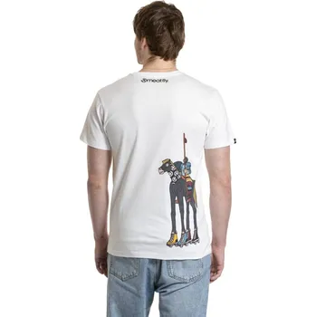 Pánská móda Meatfly pánské tričko Horse White | Bílá | Velikost S | 100% bavlna