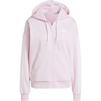 Dámská mikina Dámská mikina adidas ESSENTIALS FLEECE 3-STRIPES FULL-ZIP HOODIE W XL Růžová, Bílá