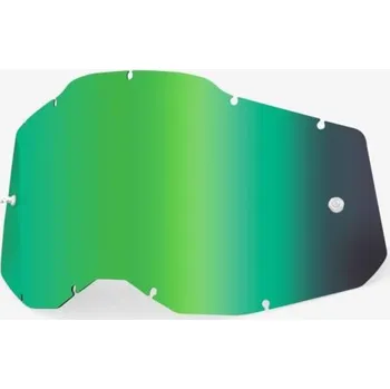 Motocyklové brýle Plexi Racecraft 2/Accuri 2/Strata 2, 100% - USA (zelené chrom, Anti-fog)