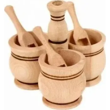 Kuchyňský mlýnek Kořenka selská třídílná s lemováním (sada selských kořenek (3 ks) s lemováním)