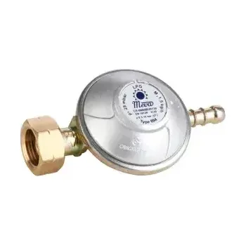 Vařič Regulátor tlaku 30 mbar s trnem (pro snadné připojení a bezpečný provoz plynových zařízení, jako jsou vařiče a grily)