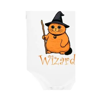Žertovný předmět Wizard - kočičí čaroděj - dětské body s potiskem- Tričkový.cz