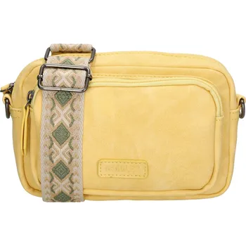 Beagles dámská crossbody kabelka Malaga s dekorativním popruhem - žlutá