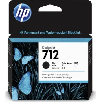 HP INC HP 712 80-ml Black Designjet Ink Cartridge 3ED71A