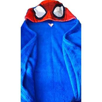 Dětská deka Sun City Dětská deka SPIDERMAN s kapucí coral fleece 80x120 Barva: Modrá