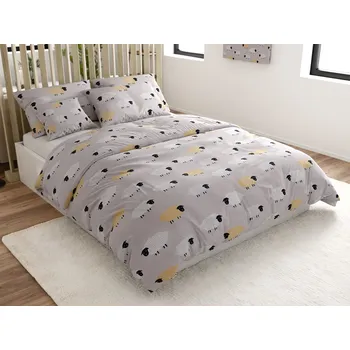 Povlečení Povlečení z mikrovlákna SHEEP DREAM šedé Rozměr povlečení: 70 x 90 cm | 140 x 220 cm