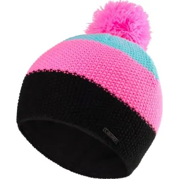 Čepice Dívčí pletená čepice Lewro REXANA 8/11 Růžová, Černá, Tyrkysová