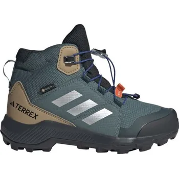 Dívčí obuv Dětské outdoorové boty adidas TERREX MID GTX K 6 Tmavě zelená, Béžová, Stříbrná