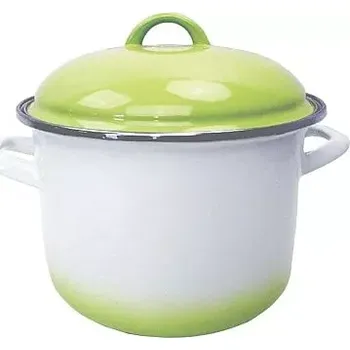 Hrnec Hrnec s pokl E-L Alice zelený stín 5,5 L (smaltovaný hrnec 5,5 L zelený stín se zelenou poklicí)