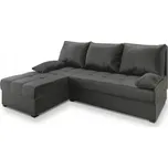 Tmavě šedá rozkládací rohová pohovka ZENA, oboustranná 200981916