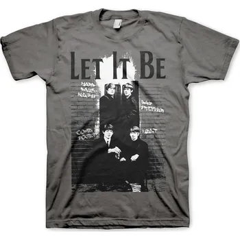 Pánské tričko The Beatles Tričko Let It Be Unisex Dark Grey S