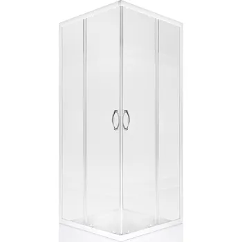 Novoterm Čtvercový sprchový kout NV-Xenia 90x90 bílá/potisk + vanička