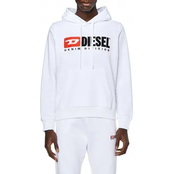 Pánská mikina MIKINA DIESEL S-GINN-HOOD-DIV SWEAT-SHIRT BRIGHT WHITE