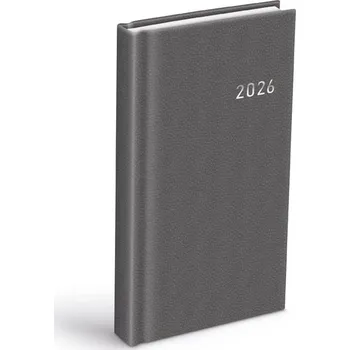 Diář Diář 2026 D802 PVC dark gray 90x170mm