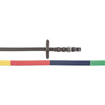 Supreme Otěže gumové Multicolor Supreme, různé délky, hnědé PONY