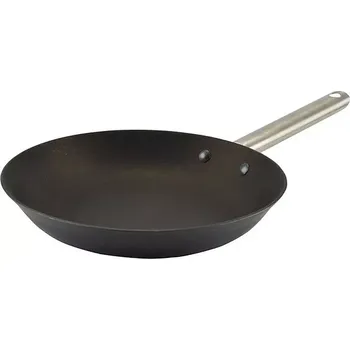 Grilovací rošt Pánev steaková železná 24 cm (postupným používáním a správnou péčí se její povrch stále zlepšuje a stává se přirozeně nepřilnavým)