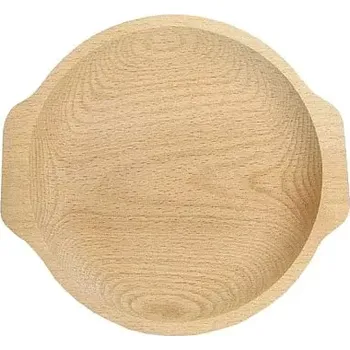 Talíř Talíř dřevo malý kulatý dub (kulatý servírovací dřevěný talíř)