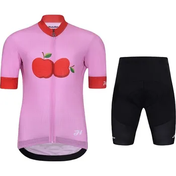 cyklistický dres HOLOKOLO Cyklistický krátký dres a krátké kalhoty - FRUIT KIDS - černá