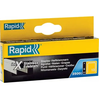 Průmyslová sponka Spony Rapid č. 13, 6mm, nerez, 2500ks