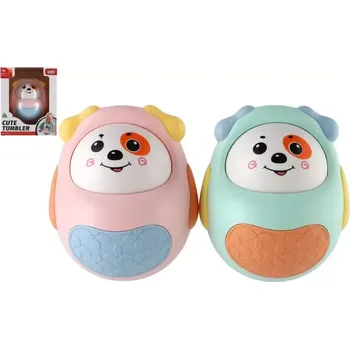 Hračka pro nejmenší Teddies Roly Poly pes/pejsek plast 10 cm se zvukem