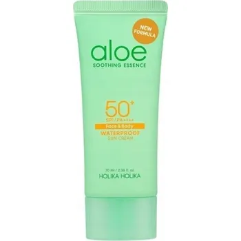 Přípravek na opalování Holika Holika Aloe Waterproof Sun Cream SPF 50+ - Voděodolný opalovací gel 70 ml
