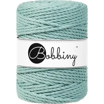 Příze Bobbiny 3PLY Macramé Rope 5 mm 100 m Duck Egg Blue Šňůra