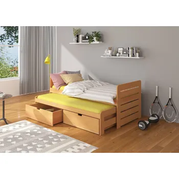 Postel ADRK Rozkládací postel TOMI, CH-Tom-BUK-186+M-E442, 180x80 cm s matrací, buk