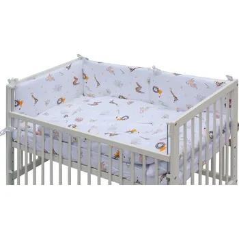 Dětská postýlka Scarlett Dětská postýlka bílá s kompletní výbavou 120 x 60 cm Gona